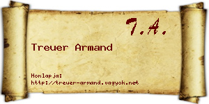 Treuer Armand névjegykártya